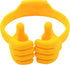 Honsky Thumbs-up Cell Phone Stand Holder, Adjustable Tablet Cradle for Desk, Universal Flexible Yellow