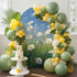 Jnbasdffb 6.6 Spring Floral Wedding Arch Cover,Stretchy Spandex Arch Backdrop Stand Covers FT,Pastoral Flowers Oil