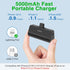 Mini Portable Charger for iPhone, 5000mAh Small Battery 2 Packs Ultra-Compact Power Bank Compatible with iPhone 14/13/13 Pro/12/12 Pro/11/SE/XR/XS/X/8/7/6 (Black+Pink)