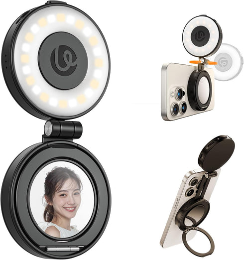 ULANZI LM23 Magnetic Selfie Light, Upgraded 360 Phone Selfie Ring Light for iPhone
