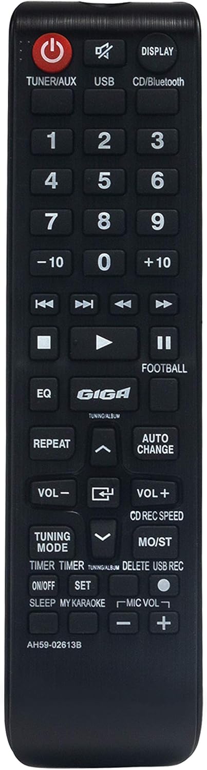 AH59-02613B Remote Replacement for Samsung MINI Compact System MXH630, MX-H630, MX-H730, MXH730, MXH835