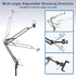 juttilax 360 5lb,Desk Overhead Camera Mount,Camera Desk Mount with Adjustable Arm and Phone Holder,Max Load-Bearing
