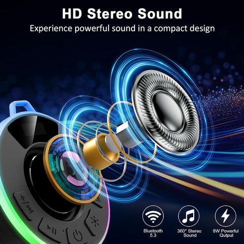 Dyurwa Portable Shower Speaker Loud Clear Sound with Suction Cup