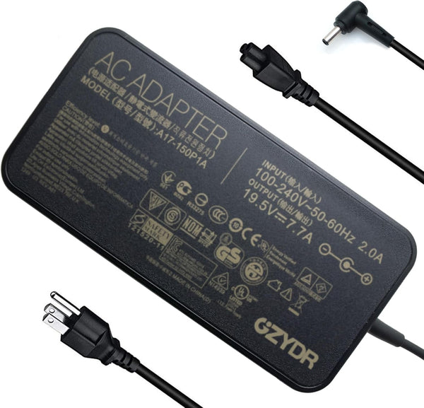 Laptop Adapter 19.5V 7.7A 150W A17-150P1A AC Adapter for Asus Laptop Charger 5.5x2.5mm (not 4.5x3.0mm)