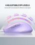 TECKNET USB Wired Mouse, 6-Button Corded Mouse with 4 Adjustable DPI, Optical Computer Mouse with Ergonomic Design and 5FT Cord for Laptop, Chromebook, PC, Desktop, Mac, Notebook-Gradient Lavender by TECKNET