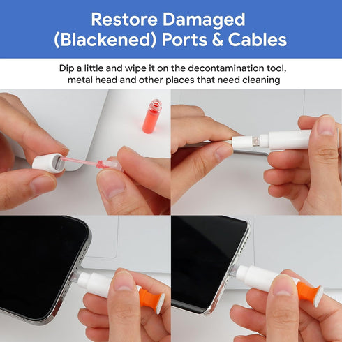 12 in 1 iPhone Cleaning Kit, AirPods Cleaning Kit, Multi Cleaner Tool for USB C/Lightning Cables
