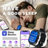 Smart Watch (Answer/Make Calls), 2024 Newest 2.01" Fitness Tracker, Heart Rate/Sleep Monitor, Waterproof Women's Men's
