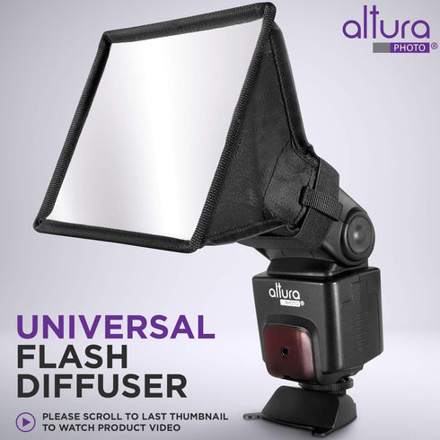 Flash Diffuser Light Softbox 6x5 by Altura Photo (Universal, Collapsible with Storage Pouch) for Canon, Yongnuo and Nikon Speedlight