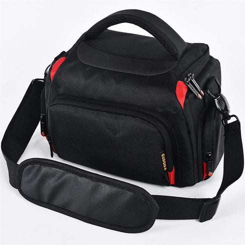 FOSOTO Camera Shoulder Bag Case for Nikon D3000, D3200, D3300, D5100, D5300, D7500, D500, D610, Canon 2000D