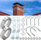 Blulu Z-Type Chimney Antenna Mounts Kits with 12 ft Adjustable Heavy Duty Galvanized