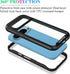 wahhle Case for Google Pixel 9/9 Pro, Built-in Screen Protector, Full Body Shockproof Slim Fit Bumper Cover, Black/Clear