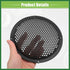Motoforti Universal 6" Round Car Speaker Grills Cover Mesh Protector Case with Mounting Screws, ABS Black - Pack of 4