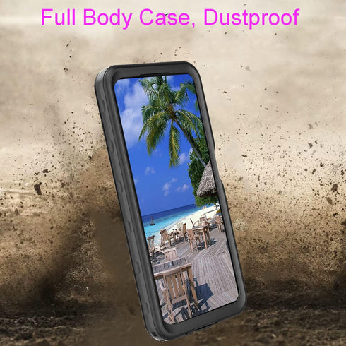 Compatible Waterproof Case for Samsung A14, Dustproof Shockproof with Built-in Screen & Camera Lens Protector -