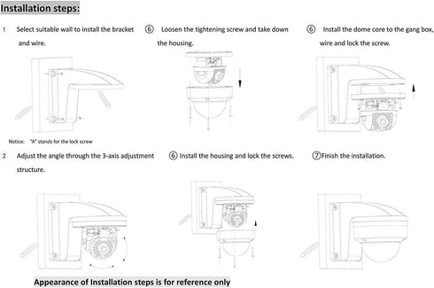 Real HD DS-1258ZJ LTB348 WM110 Wall Mount Bracket for Outdoor Indoor Fixed Lens Dome IP Camera