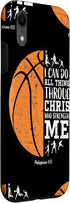 Philippians 4:13 iPhone XR Basketball Phone Case for Teen Boys & Kids - Perfect Gift!