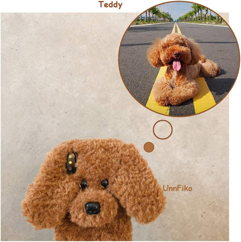 UnnFiko Super Cute Teddy Dog Fluffy Fur Case for iPhone 7 Plus/iPhone 8 Plus, Fuzzy Plush Soft TPU