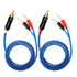 KK Cable V1-W2 18 GAUGE OFC Speaker Wire Pair with RCA Male (White & Red) to 2 Pair Pin (4Pin) Plugs, V1-W2 (3M(9.8ft))