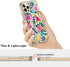 ICEDIO iPhone 12 Pro Max Case with Screen Protector, Clear with Cute Colorful Blooming Floral Patterns for Girls Women,