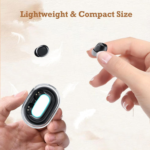 Mini Small Bluetooth Earbuds, Invisible Wireless for Small Ear Canals, Discreet Hidden Earbuds for Small Ears