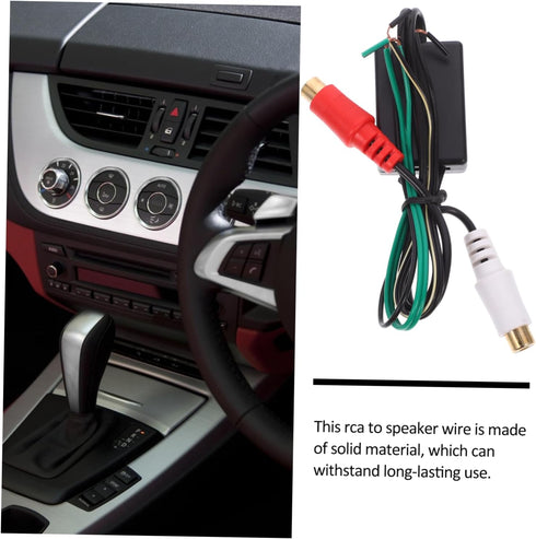 GLEAVI Audio Adapter Cable Speaker Wire to RCA Adapter for Car Audio Speaker Cable, RCA Cord, Amplifier RCA Converter