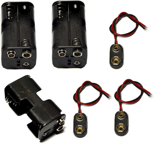 LampVPath 3 Pcs 4 x 1.5V (6V) AA Battery Holder Leads with 3