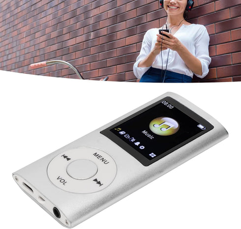 Heayzoki MP3 1.8" 8-Hour 64G Player with LCD Screen, Lossless Audio, Battery, Aluminum Alloy Body, SD Card Support(not