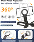 GUBFFON 17 16 15 14 13 12 Magnetic Neck Phone Holder for Recording, Neck Mount Phone Holder for POV/Vlog/Video Content