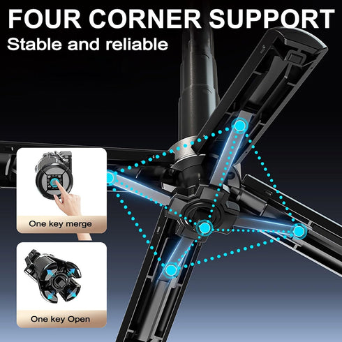 Generic 2025 4-in-1 360 1PC) New Multifunctional Selfie Stick, Rotation Phone Tripod with Phone Stand for Video