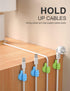 12Pcs Cable Clips, Fun Cord Holders for Desk Wall, USB Charger Cable Management, Key Hanger