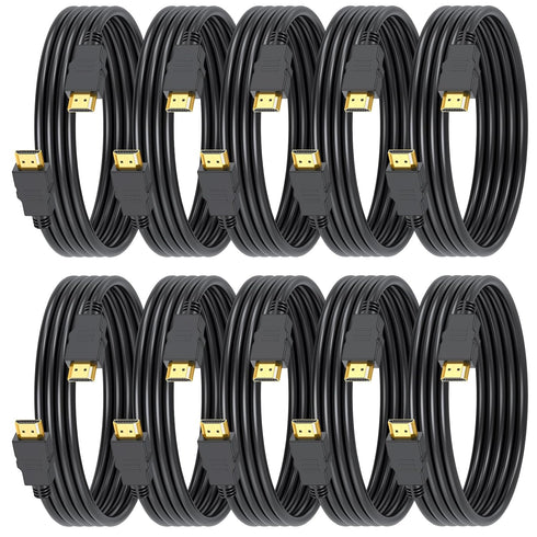 4K HDMI Cable 6FT 10 Pack, High Speed HDMI 2.0 Shielded CL3