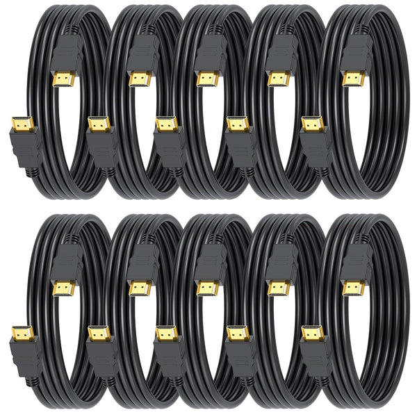 4K HDMI Cable 6FT 10 Pack, High Speed HDMI 2.0 Shielded CL3