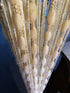Hysenm Beige Panel Door String Curtains 39x79 Inch Soft Balls Romantic Glitter Fringe Room Divider Home Décor
