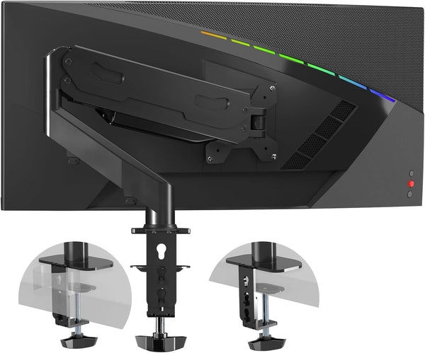 Gas Spring Monitor Arm 32 Inch - Single Monitor Desk Mount for 13-32 inch Screens