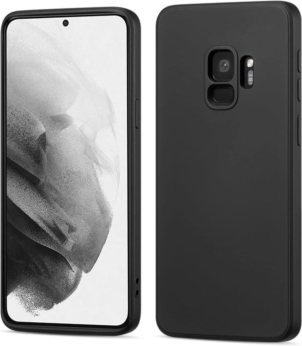 UEEBAI Slim Liquid Silicone Case for Samsung Galaxy S9, Shockproof Full Body Protection with Anti-Scratch Microfiber