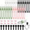 48Pcs Reusable Silicone Cable Ties, Elastic Cord Organizer, Travel Wire Management for Office, Home Desk