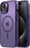 Tigowos iPhone 15 Plus & 14 Plus Case, Deep Purple, Magnetic, MIL-Grade Drop Tested, Matte Back Cover