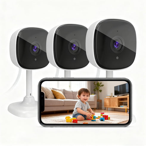 AMOROM Indoor Camera for Home Security1080P WiFi Security Camera for Baby MonitorPrivacy Mode2-Way