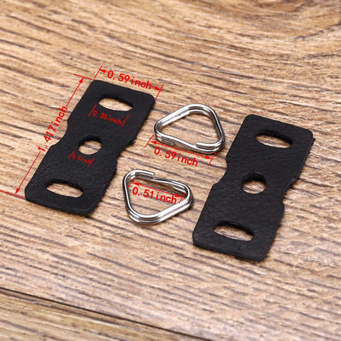 Leather Protector Cover Pad Lug Ring Camera Strap Triangle Split Ring Hook for DSLR Rangefinder SLR Mirrorless Camera with Round Hole Interface
