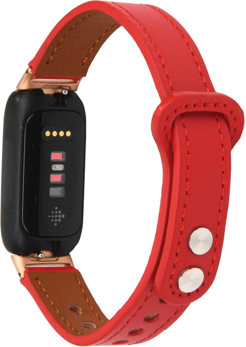 Leather Bands Compatible with Fitbit Inspire 3 Wristbands for Women Men, Waterproof Strap Genuine Leather Replacement Wristband for Inspire 3 Smartwatch