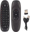 Air Mouse, 2.4GHz Keyboard with USB Receiver and Cable, Universal TV Remote for PC TV, Plug and Play