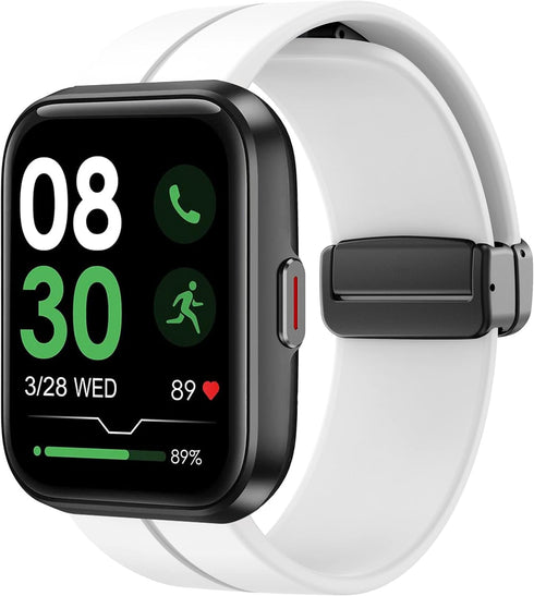 Lamshaw Silicone Magnetic Buckle Sport Replacement Strap for SKG V7 Pro and Compatible Smart Watches