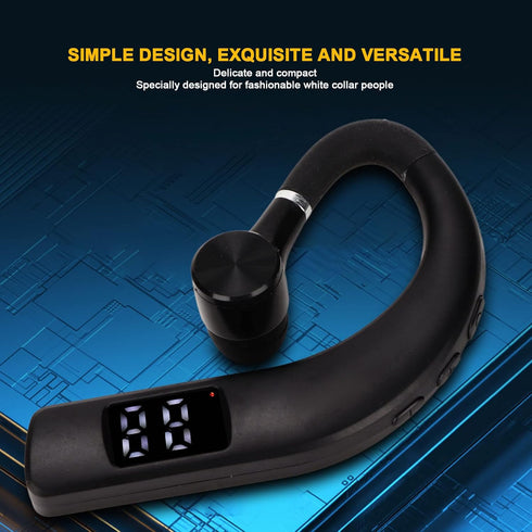 ASHATA Bluetooth Earpiece, BT5.2 Wireless Handsfree Headset, 240mAh Battery, IPX5 Waterproof, 180 Degree Rotating Ear