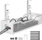 Litwaro Under Desk Cable Management Tray, No Drill Cable Organizer with Clamp for Desk Cord Management, Office, Home