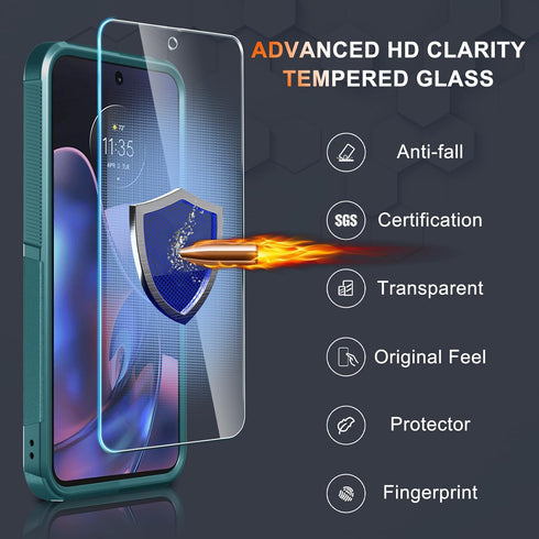 Motorola Moto G 5G 2024 Case, Full Body Heavy Duty Rugged Shockproof Protective Cover with Lanyard Strap
