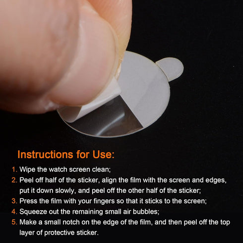 5pcs Watch Glass Screen Protectors, 20mm Anti-Blue Light TPU Anti-Scratch Waterproof Protective Film for Smartwatch
