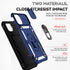 iPhone 11 Case, Navy Blue, Dual Layer, 15 FT Military Grade Drop Protection, Camera Lens Cover, HD Screen Protector,
