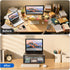 Small Laptop Stand for Desk, Monitor Stand Riser, Desk Organizer for Office Organization, Office Desk Accessories
