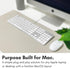Macally Ultra-Slim USB Wired Keyboard with Number Keypad for Apple Mac Pro, MacBook, iMac, Silver