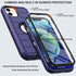 for iPhone 12 Case,iPhone 12 Pro Case with Belt Clip Holster,Built-in Screen Protector,Heavy Duty Shockproof Drop Protection Military Grade Rugged Durable Phone Cover with Kickstand (Deep Blue)