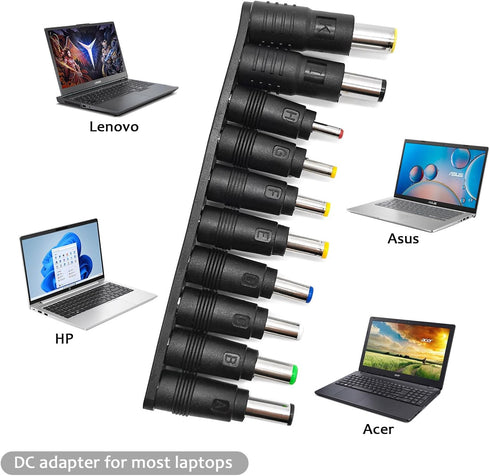 10pcs DC Connector Jack Power Socket, Universal DC Barrel Jack Adapter for Lenovo, Dell, HP, Asus, Acer, Toshiba, Sony